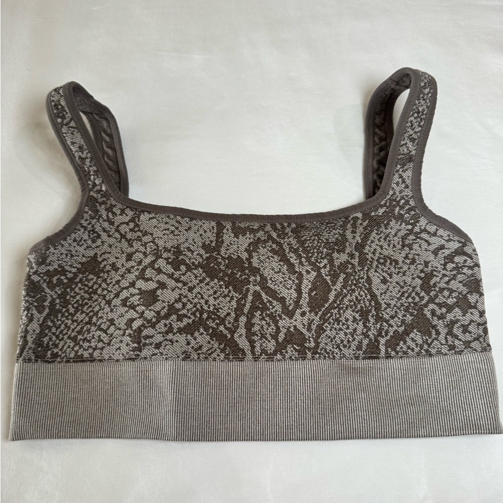 Avocado Snake Print Sports Bra